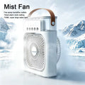 Portable USB Cooling Fan with Mist – 3-Speed Desktop Air Cooler