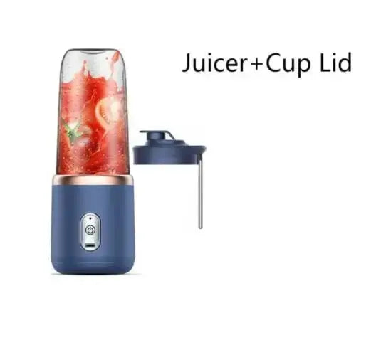 Portable USB Blender Bottle – 6-Blade Rechargeable Smoothie & Juice Maker