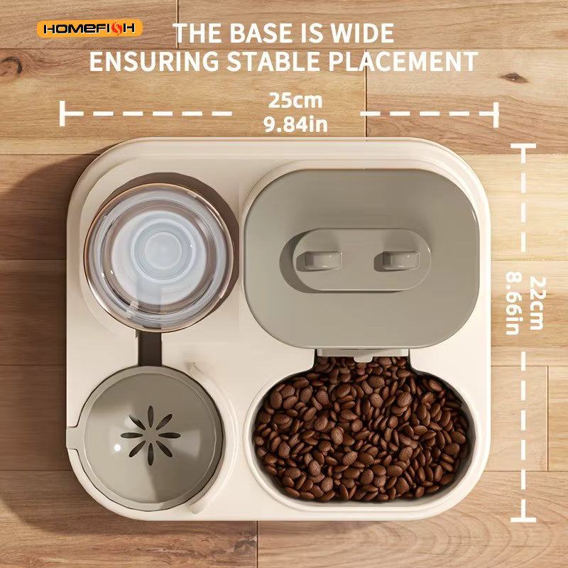 2-in-1 Automatic Cat Food & Water Dispenser
