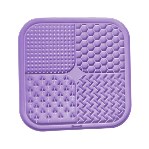 Pet Licking Mat Silicone Pet Food Suction Cup Licking Mat Slow Feeding Mat Anti-choking Slow Food Basin