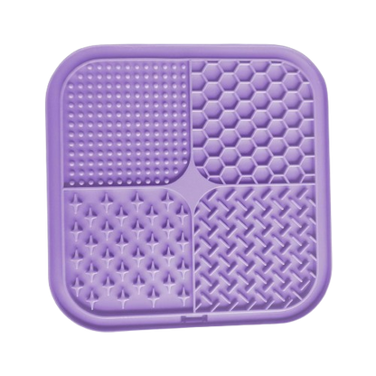 Pet Licking Mat Silicone Pet Food Suction Cup Licking Mat Slow Feeding Mat Anti-choking Slow Food Basin