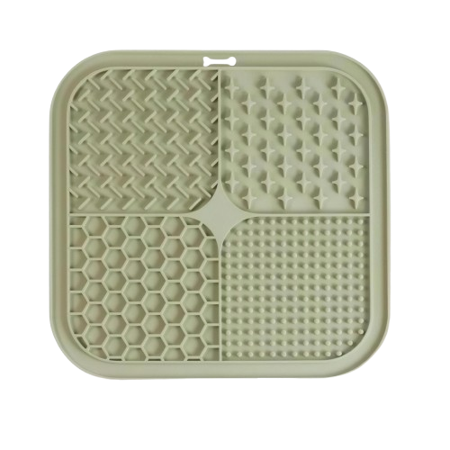 Pet Licking Mat Silicone Pet Food Suction Cup Licking Mat Slow Feeding Mat Anti-choking Slow Food Basin