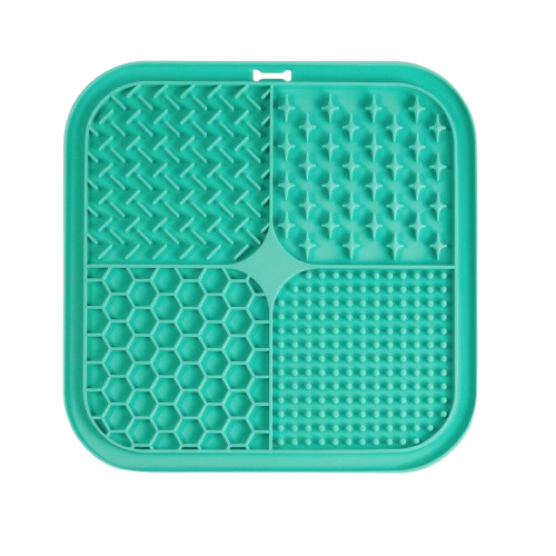 Pet Licking Mat Silicone Pet Food Suction Cup Licking Mat Slow Feeding Mat Anti-choking Slow Food Basin