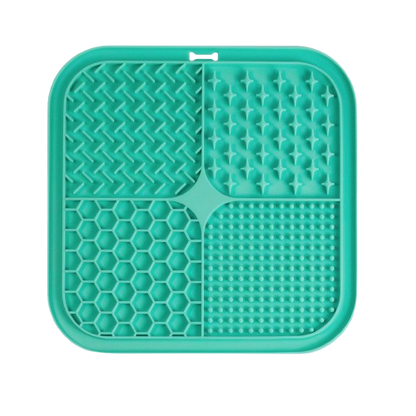 Pet Licking Mat Silicone Pet Food Suction Cup Licking Mat Slow Feeding Mat Anti-choking Slow Food Basin